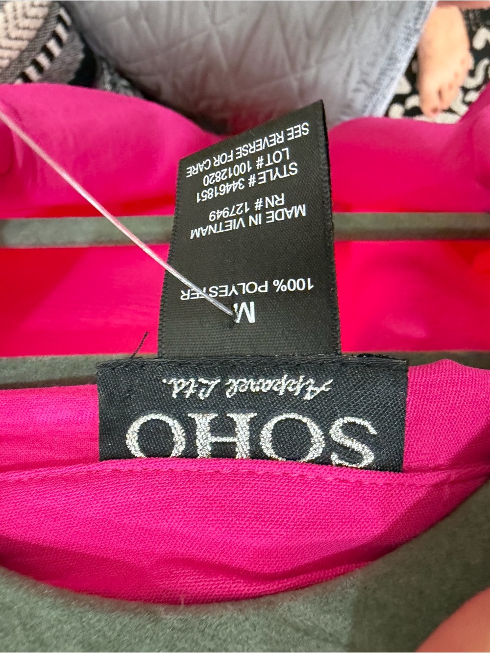SOHO Women's Fuchsia Open Front Blazer - Picture 6 of 6